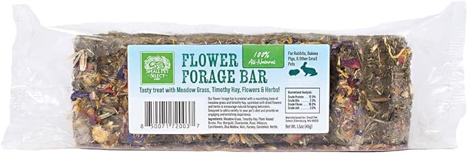 Small Pet Select Forage Duo Pack for Rabbits and Guinea Pigs, Natural Treats with Timothy Hay, Herbs and Flowers, Daily Enrichment