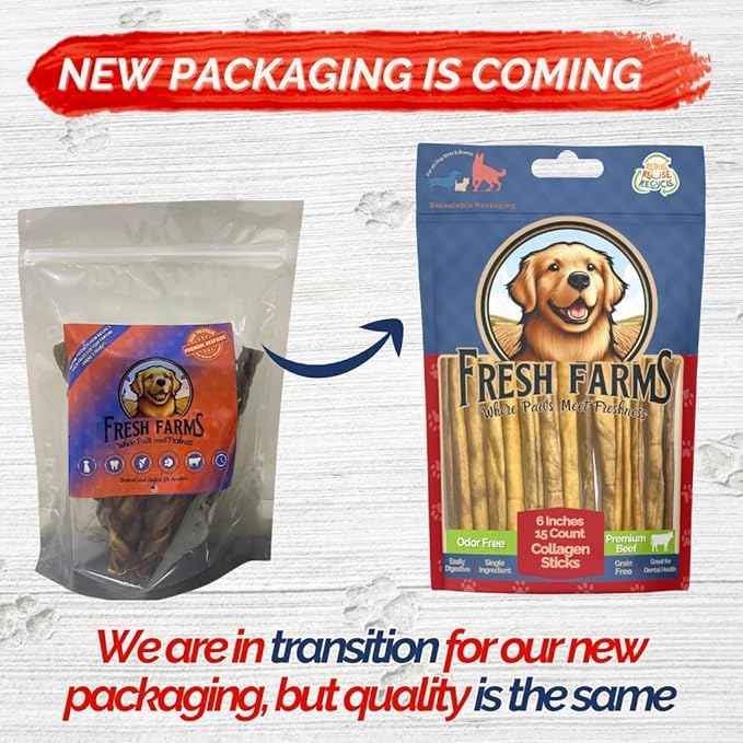 Braided Collagen Sticks for Dogs 10 Pack - 6 Inches - Long-Lasting Alternative to Bully Sticks, Rawhide-Free Collagen Chews w/Chondroitin & Glucosamine for Joint Support & Dental Health
