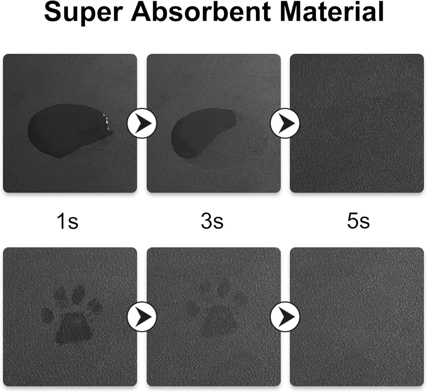 YCT Cat Food Mat for Pet Dog Food Mat, Cat Mat for Food and Water, Cat Feeding Mat Pet Dog Cat Bowl Mat, Non-Slip Super Absorbent, with Multiple cat Heads Logo,24 x 16.9 inches, Brown