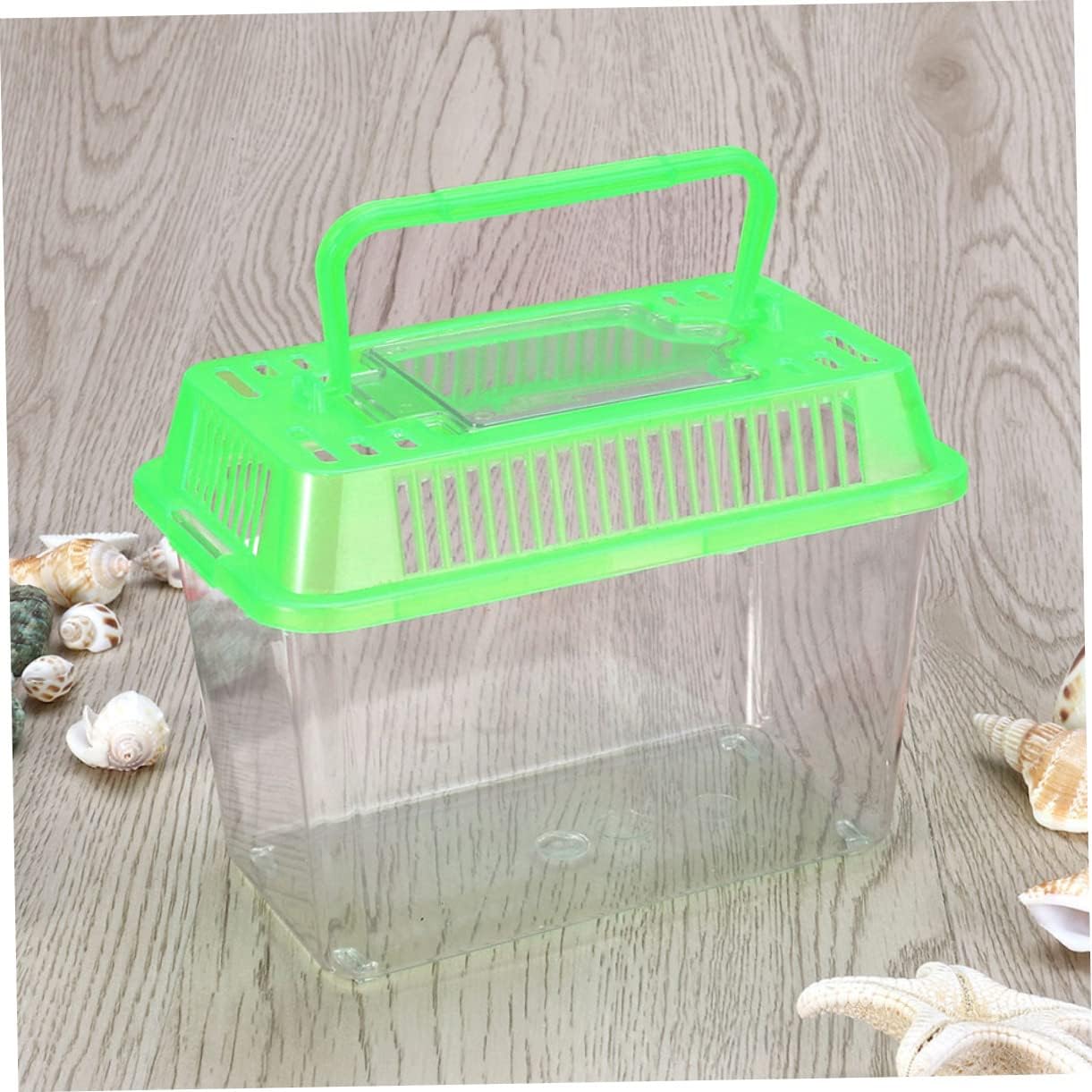 Plastic Turtle Fish Tank Plastic Handheld Fish Tank Portable Aquarium Clear Reptile Breed Container Cricket Keeper Lizard Tank Animals Turtle Tank Beard Leopard Print - FurryFun