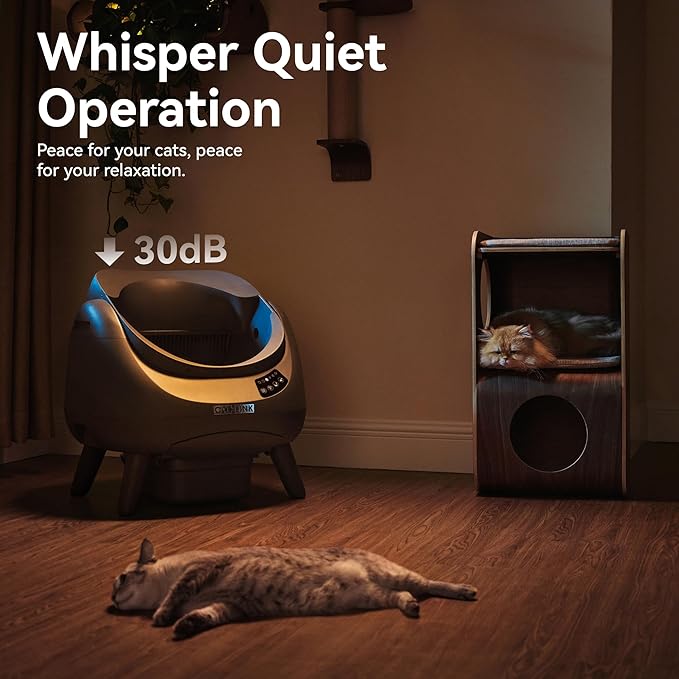 CATLINK Self Cleaning Litter Box, Open Top Automatic Cat Litter Box, Safe Anti-Pinch, AI Waste Analysis Health Monitor for Multi-Cat Recognition, 5G WiFi App Control, Odor Free, Open-X, White