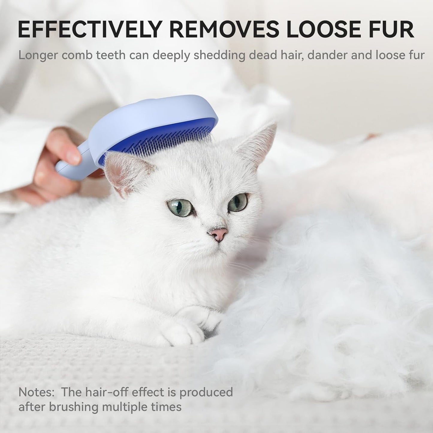 Aumuca Pet Coat Care for Horse Dog Cat, Cat Brushes for Indoor Cats, Horses Grooming Deshedding Brush, Pet Massage Removes Loose Fur, Blue