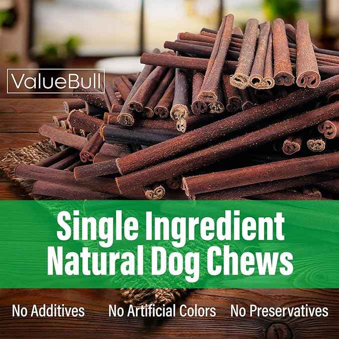 ValueBull Collagen Sticks for Small Dogs, 12 Inch Thin Chews, Natural Dog Treats, 400 Count Wholesale Pack - Supports Joints, Skin & Coat with Chondroitin & Glucosamine