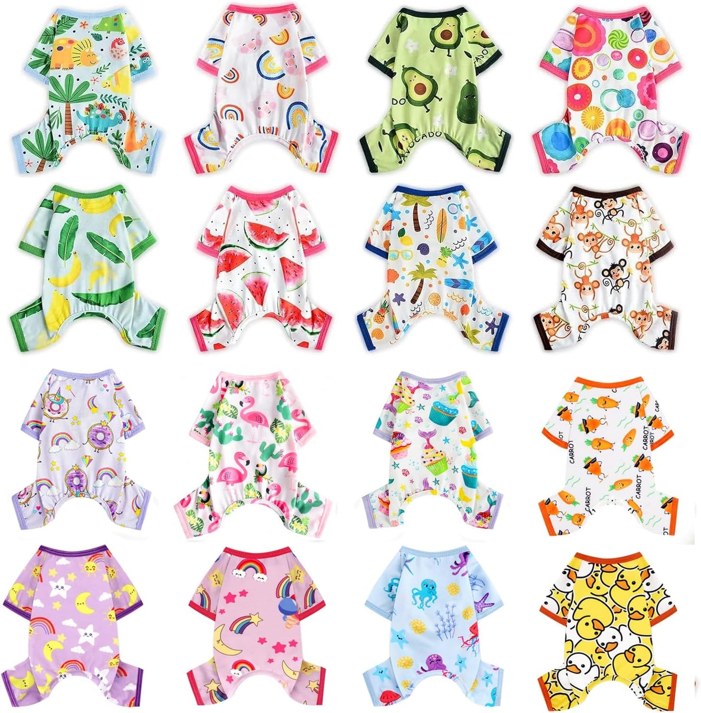 Dog Pajamas Pjs Spring Summer Dog Clothes for Small Dogs Girl - Small - Medium Size Dogs, Soft Stretchy Puppy Clothes Doggie Onesies Cat Pet Jammies Outfit for Chihuahua Yorkie(Pink, Medium)