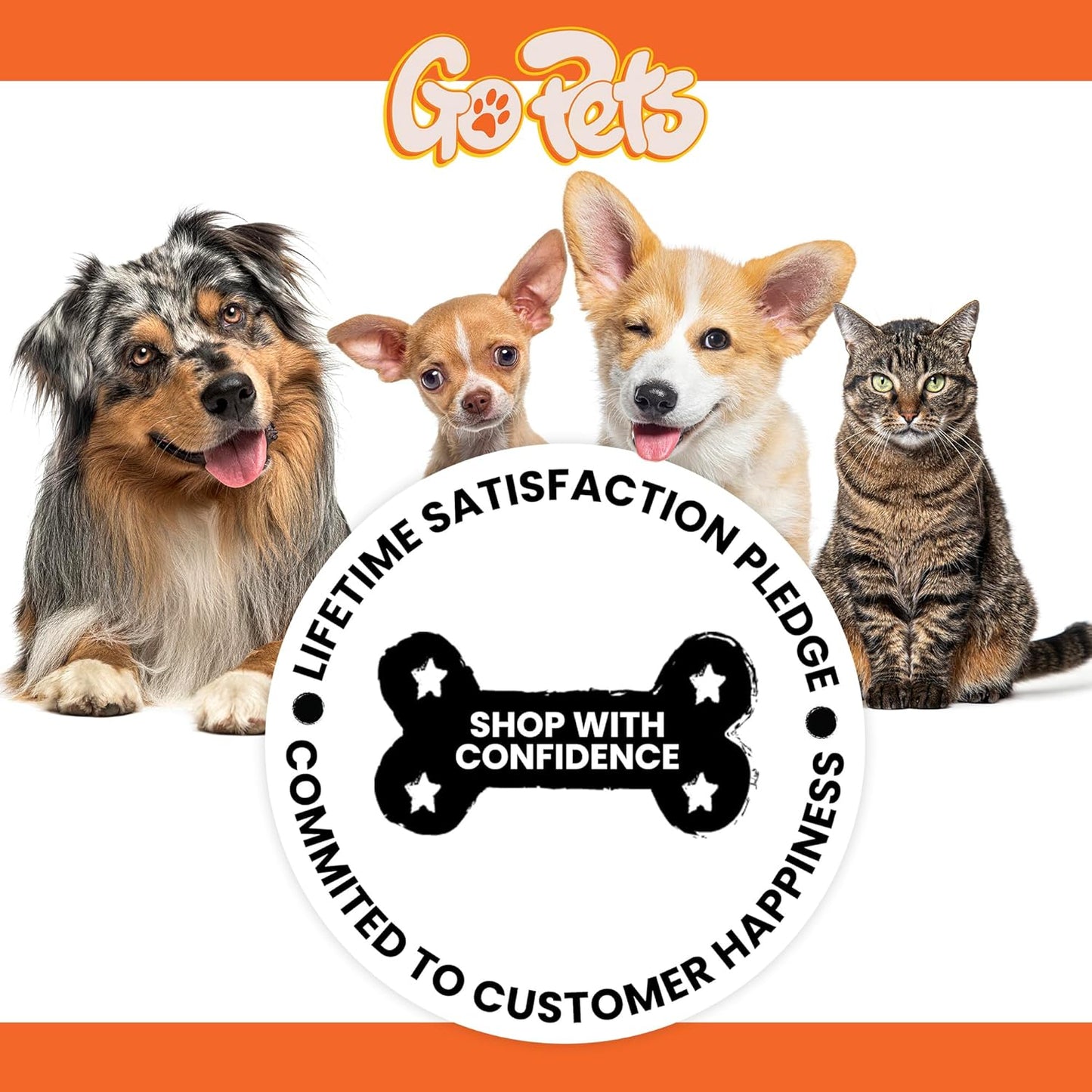 GoPets Double-Sided Dematting Tool & Deshedding Brush for Dogs & Cats, Pet Friendly Undercoat Rake for Shedding, Mat Remover for Long & Thick Coats, Dog Comb for Grooming, Cat Hair Detangler
