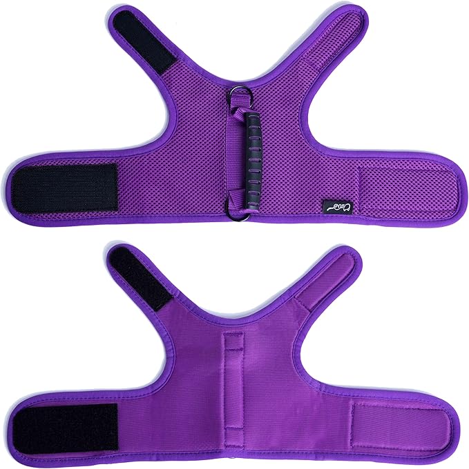 Cat Harness and Leash for Walking Escape Proof Breathable Mesh Fabric, Purple, Large, Adjustable Cat Walking Jackets with Handle, Padded Stylish Cat Vest