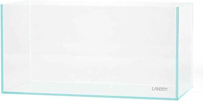 LANDEN 90P 44 Gallon Rimless Low Iron Aquarium Tank, W35.4 x D17.7 × H17.7in (90cm x 45cm x 45cm) 10mm Thickness with Black Nano Foam Leveling mat Included