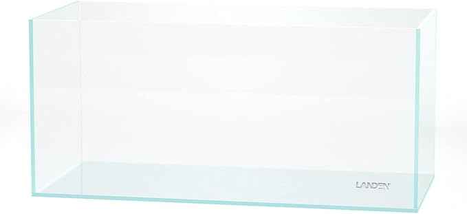 Landen 100P 50 Gallon Rimless Low Iron Aquarium Tank, W39.4×D17.7×H17.7 in(100x45x45cm) 10mm Thickness with Black Nano Foam Leveling mat Included