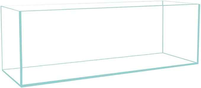 LIFEGARD Low Iron Ultra Clear Crystal Bookshelf Aquarium with Foam Leveling Mat – Rimless Aquariums with 45-Degree Beveled Edge, Peninsula Style – for Fish and Corals – 22 Gallon Capacity