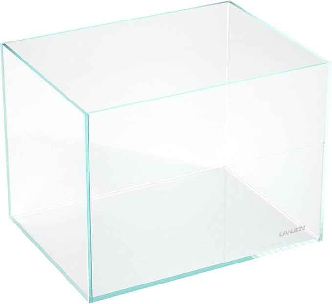 Landen 60H 30 Gallon Rimless Low Iron Aquarium Tank, 23.6" W × 17.7" D × 17.7" H (60cm x 45cm x 45cm) 8mm Thickness with Black Nano Foam Leveling mat Included