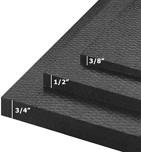 American Heavy Duty Stable/Horse Tiles - Thick, Durable Rubber Flooring - Solid Black 12' x 20' Set - 60 Tiles Total (1/2" Thick)