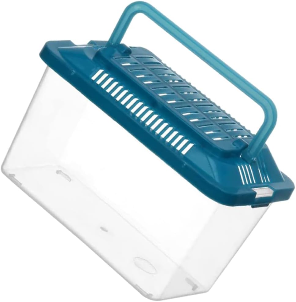 Plastic Turtle Fish Tank Plastic Handheld Fish Tank Portable Aquarium Clear Reptile Breed Container Cricket Keeper Lizard Tank Animals Turtle Tank Beard Leopard Print - FurryFun