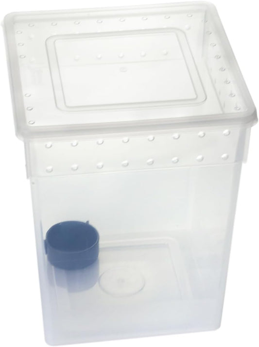 OMEM Portable Reptile Terrarium Habitat for Mini Pet Houses Breathable Holes Stackable Container (Extra H) - FurryFun
