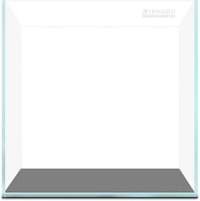 LYPHARD AQUARIUMS Tall Rimless Aquarium 3 Gallon, Ultra Clear Low Iron Nano Fish Tank for Betta, L7.9×W7.9×H11.8 Glass Thickness 5mm with EVA Foam Leveling Mat
