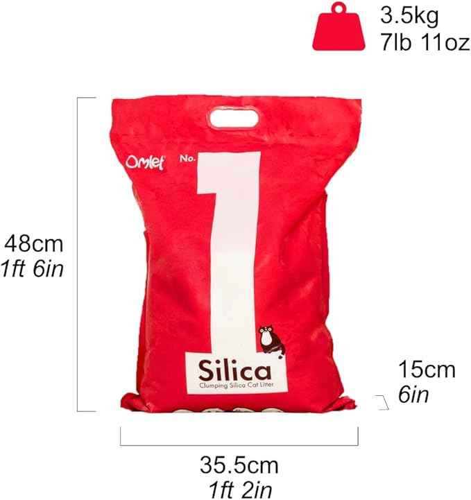 Omlet Silica Clumping Cat Litter | Ultra Hygienic, Absorbent & Sustainable | Excellent Odour Control and High Absorbency | No. 1 - Silica - 7 lbs. 11 oz.