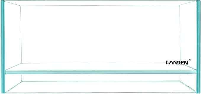 LANDEN Glass Air Aquarium Tank Multi-Scene Landscape Aquarium, 1.6Gallon Rimless Low Iron Shallow Tank,10.63" W×10.63" D×4.72" H (27cmx27cmx12cm) 5mm Thickness