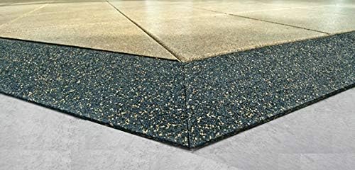 American Floor Mats - Extreme Rubber Gym Tiles - 1 Inch Thick Colorful Rubber Gym Tiles - Superior Shock and Sound Absorbing Tiles - 95% Dark Greys 50 Tile Pack (Covers 200 Sq Ft)