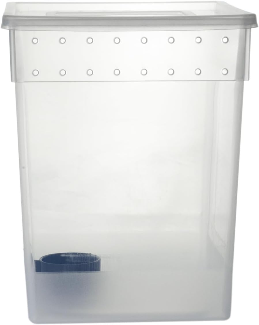 OMEM Portable Reptile Terrarium Habitat for Mini Pet Houses Breathable Holes Stackable Container (Extra H) - FurryFun