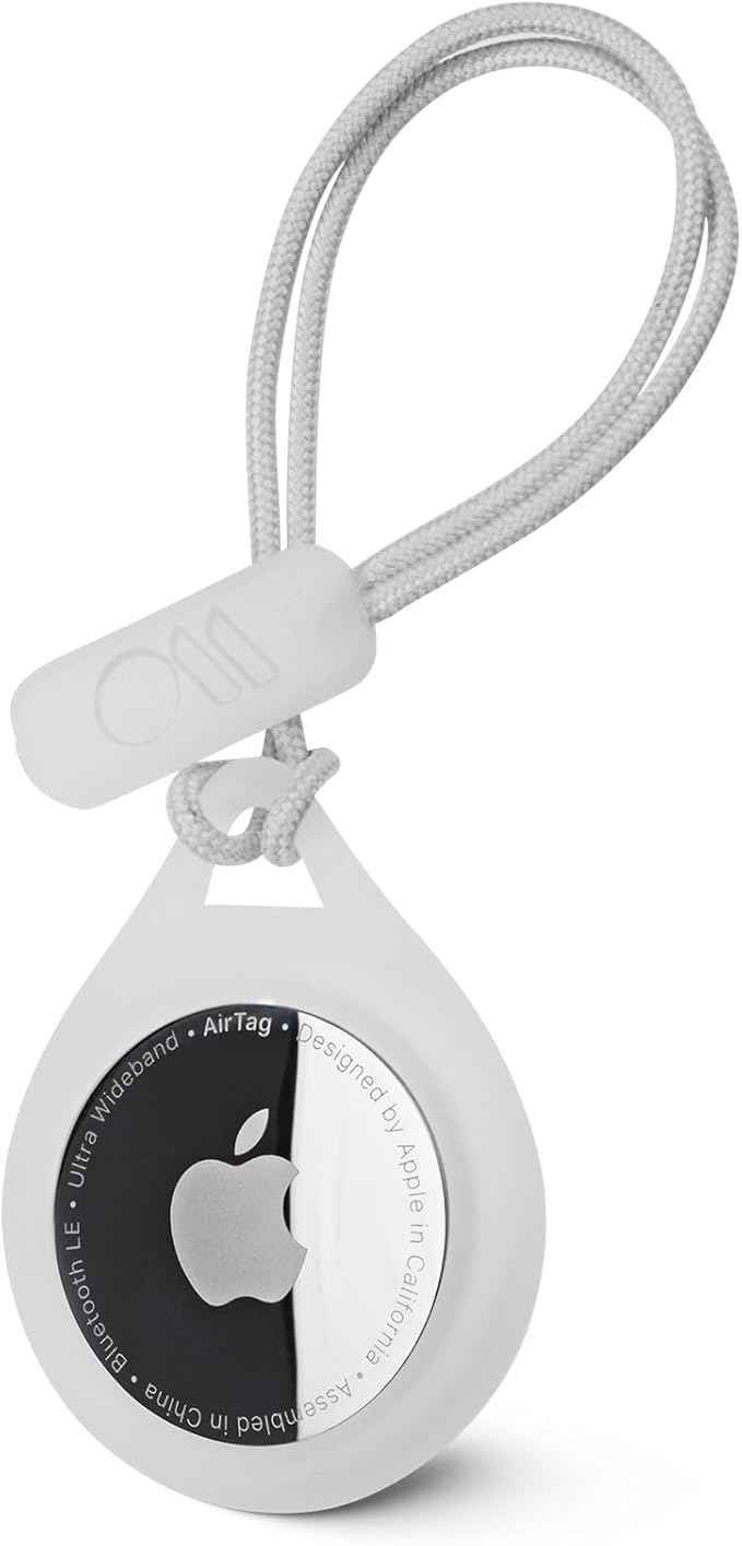 Case-Mate AirTag Holder - AirTag Keychain with Rugged Strap - Easy to Use, Protective, Durable Hard Shell Air Tag Case for Dog Collar, Cat Collar, Keys, Luggage, Backpack, Purses - 1 Pack, Clear