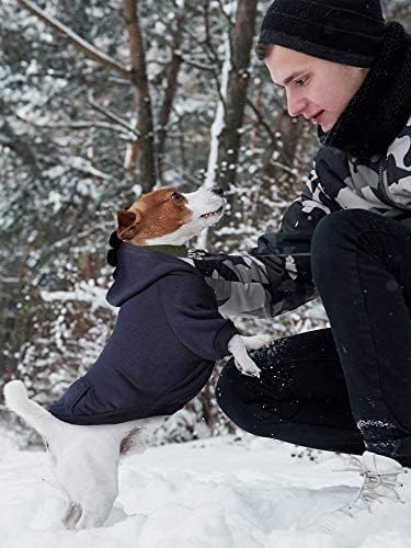 6 Pieces Dog Hoodie Dog Clothes Sweaters with Hat, Pet Winter Clothes Warm Hoodies Coat Sweater for Small Dogs Chihuahua (M)