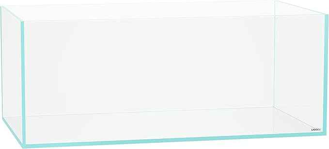 LANDEN 90S 39 Gallon Shallow Tank Rimless Low Iron Tank 35.4" L × 19.7" W × 14.2" H (90cm x 50cm x 36cm); 10mm Thickness Aquascape Fish Tank, Black Leveling Mat Included
