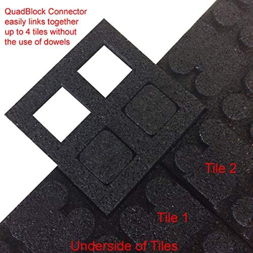American Extreme Rubber Gym Mat - 1 Inch Thick Colorful Mats - Superior Shock & Sound Absorbing - 35% Red/Grey/White 100 Pack (Covers 400 Sq Ft)