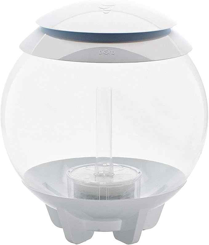 biOrb Halo 30 Acrylic 8-Gallon Aquarium with Multi-Color Remote-Controlled LED Lights Modern Tank for Tabletop Display, White