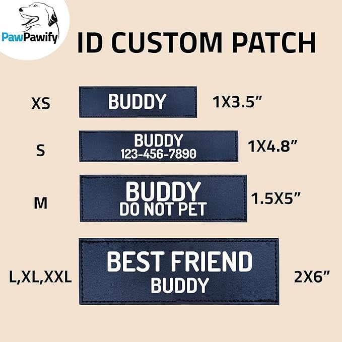 PawPawify Custom No Pull Dog Harness with Name and Phone Number, Heavy Duty Personalized Pet Vest to Prevent Tugging, Pulling, or Choking, Training and Walking (New Pink, XXL (85-140 LBS))