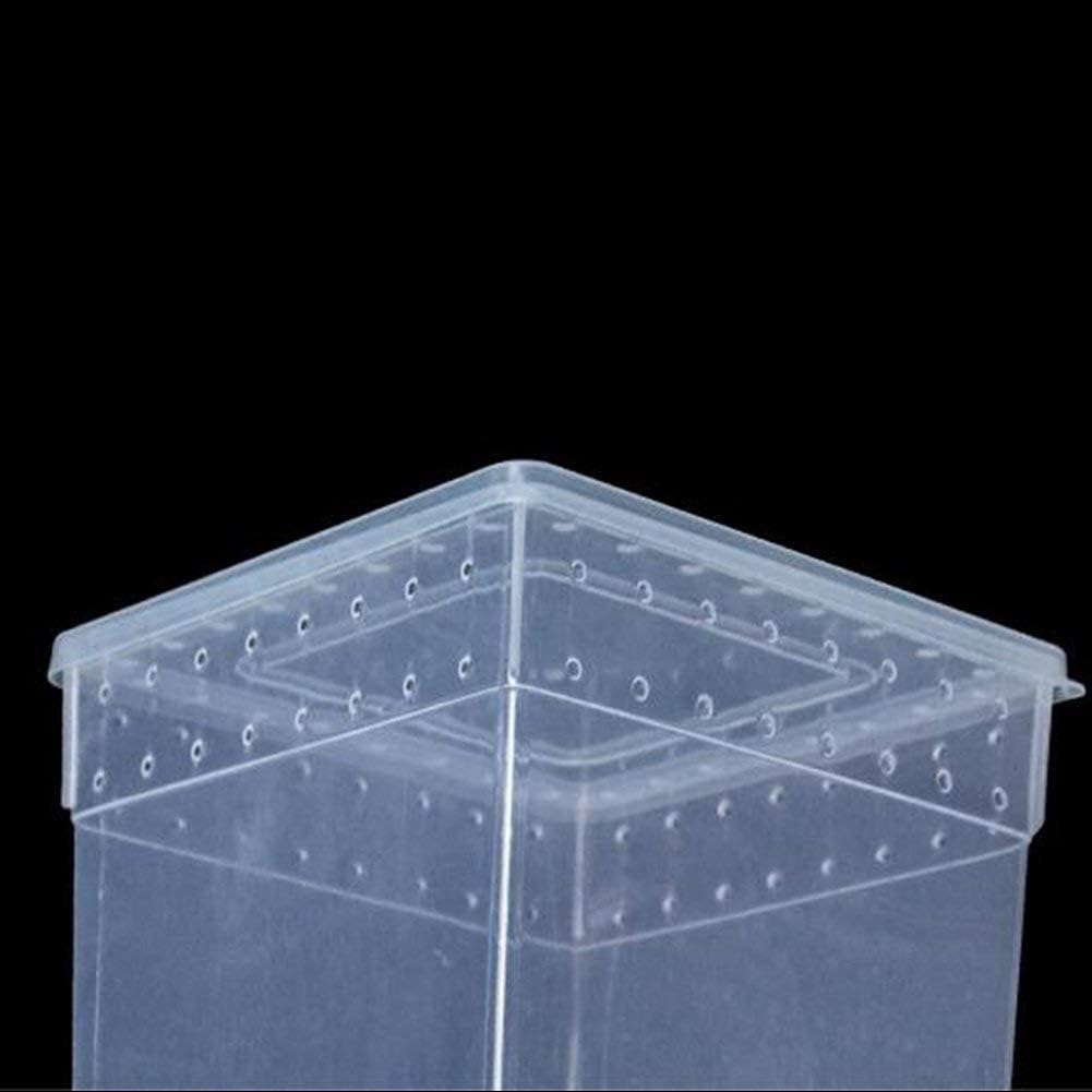 OMEM Portable Reptile Terrarium Habitat for Mini Pet Houses Breathable Holes Stackable Container (Extra H) - FurryFun
