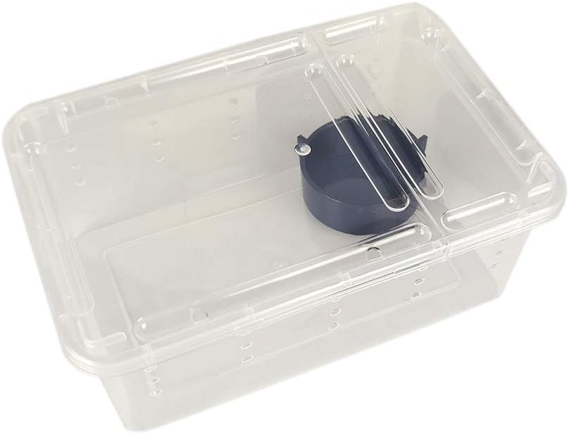 OMEM Portable Reptile Terrarium Habitat for Mini Pet Houses Breathable Holes Stackable Container (XS) - FurryFun