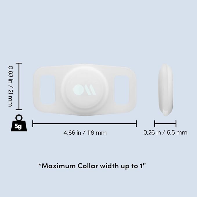Case-Mate Airtag Dog Collar Holder - Water Resistant Airtag Holder Tag - Protective Case for Pet Collar Loop - Compatible with Cat/Dog Collars - Glow in The Dark