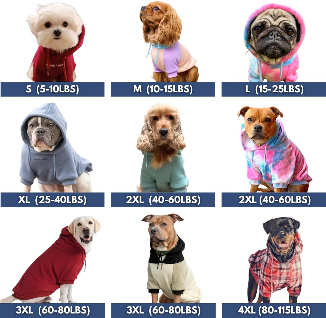 Spark Paws Dog Hoodie – Premium Dog Sweater for Small, Medium, and Large Dogs | Warm Outfits for French Bulldogs, Pitbull, Puppy, Winter Jacket Alternative - Green Plaid - S