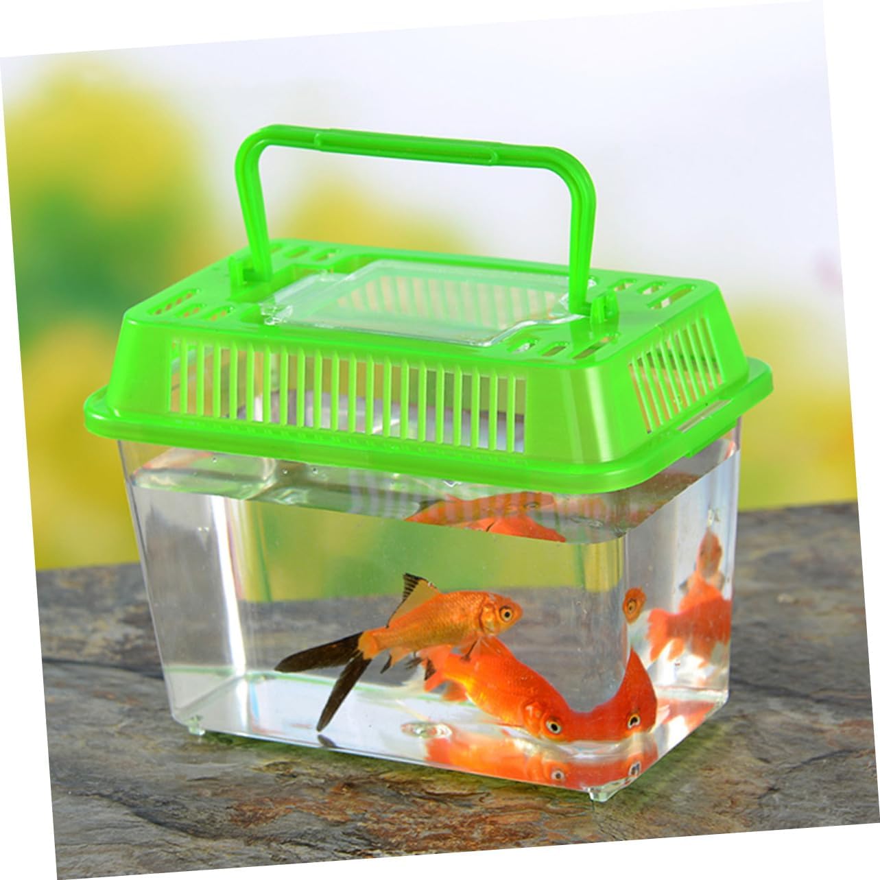 Plastic Turtle Fish Tank Plastic Handheld Fish Tank Portable Aquarium Clear Reptile Breed Container Cricket Keeper Lizard Tank Animals Turtle Tank Beard Leopard Print - FurryFun