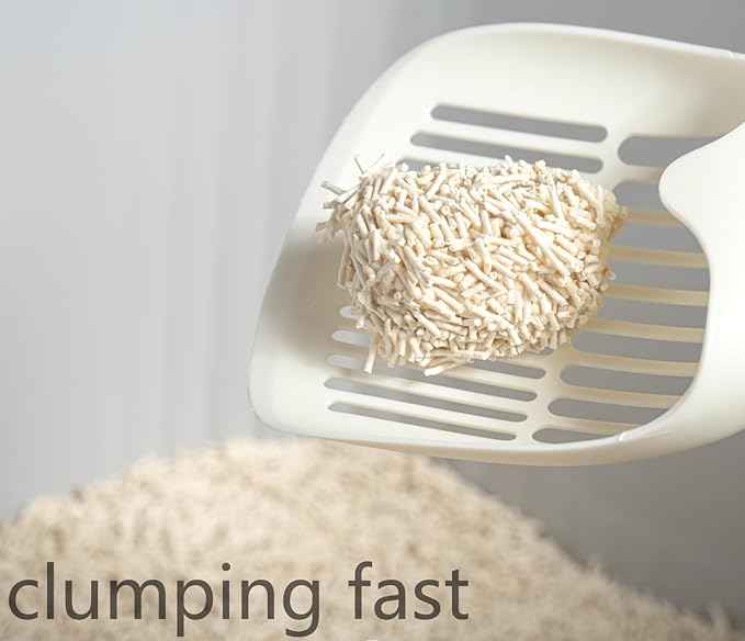Tofu Cat Litter 5.6LB Fast Clumping, Dust-Free,100% Food Grade Raw Materials, Clumping,Flushable,Ultra Absorbent and Fast Drying,Solubility in Water,Really Dust-Free,Less Scattering (1)