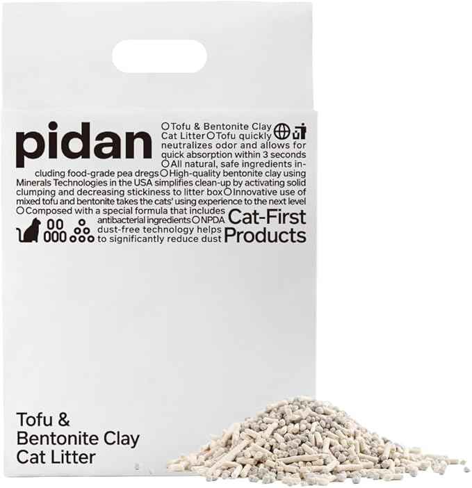 pidan Mix Cat Litter,Tofu Cat Litter with Bentonite,Absorbent and Fast Drying,Flushable Tofu Litter,Selected Quality Pea Dregs,5-Fold Water Absorption,Strong Clumping (5.3lb/Bag×1bag)