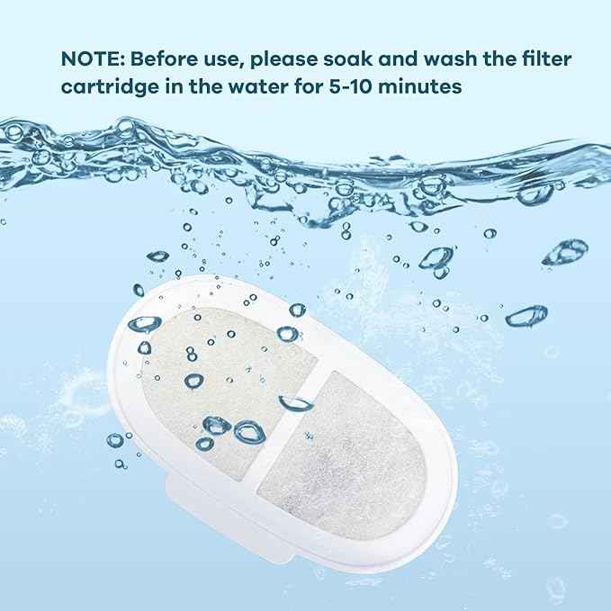 PAWGETHER® 4 Pcs Cat Water Fountain Filter Compatible with 67oz / 2L Dog Water Fountain P3/P3s/P3SU Pet Water Fountain Replacement Filter