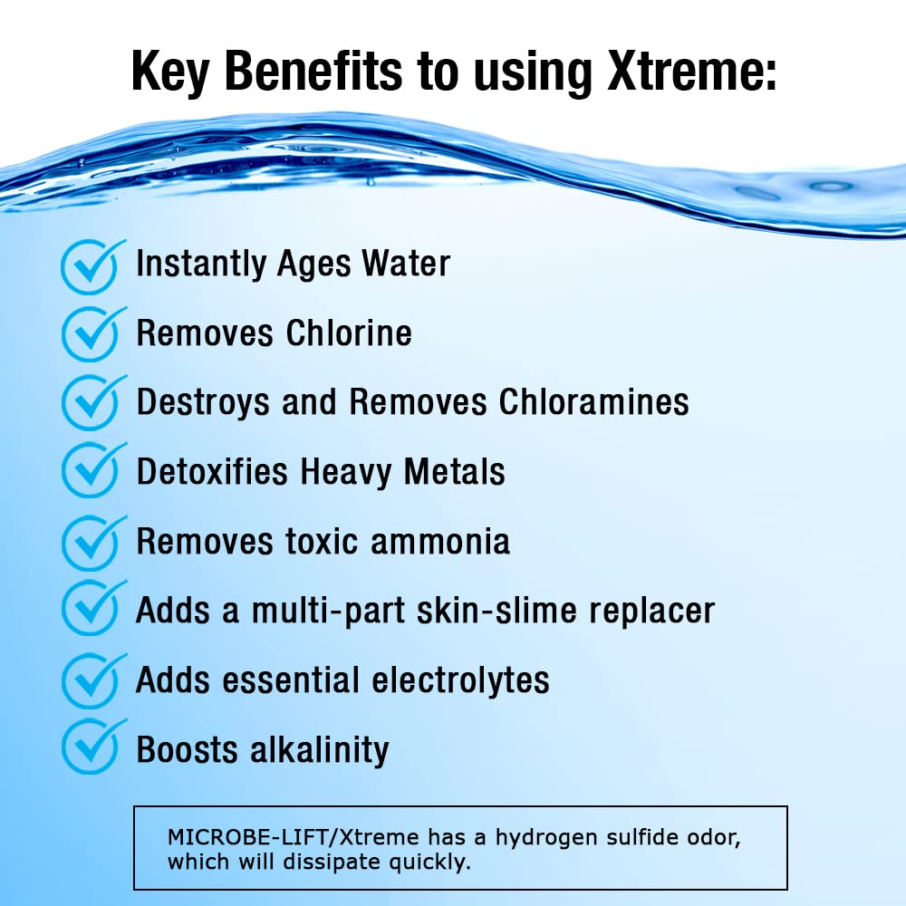 MICROBE-LIFT XTA64 Xtreme Water Conditioner Treatment for Aquariums and Fish Tanks, 64 Ounces
