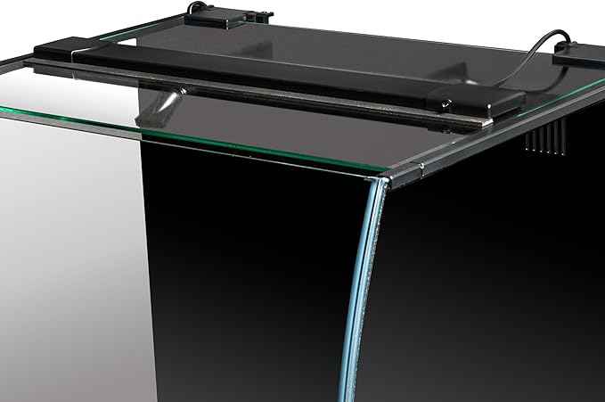 Aquatop 13.5 Gallon Bow Front Glass Aquarium Kit with Filter and LED Lighting - All in One Desktop Fish Tank, Ideal for Freshwater and Saltwater, BFK-13