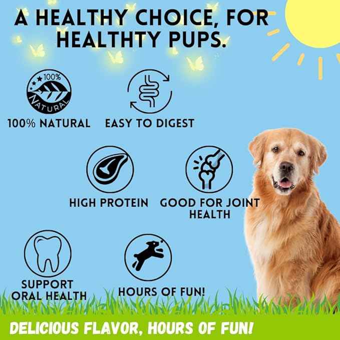 BULLYSTICKS & MORE 12 Inch Beef Collagen Rolls for Dogs (Regular Size - 6 Count) - Bones for Dogs - Dog Parents Choice - No Hide Beef Cheek Rolls