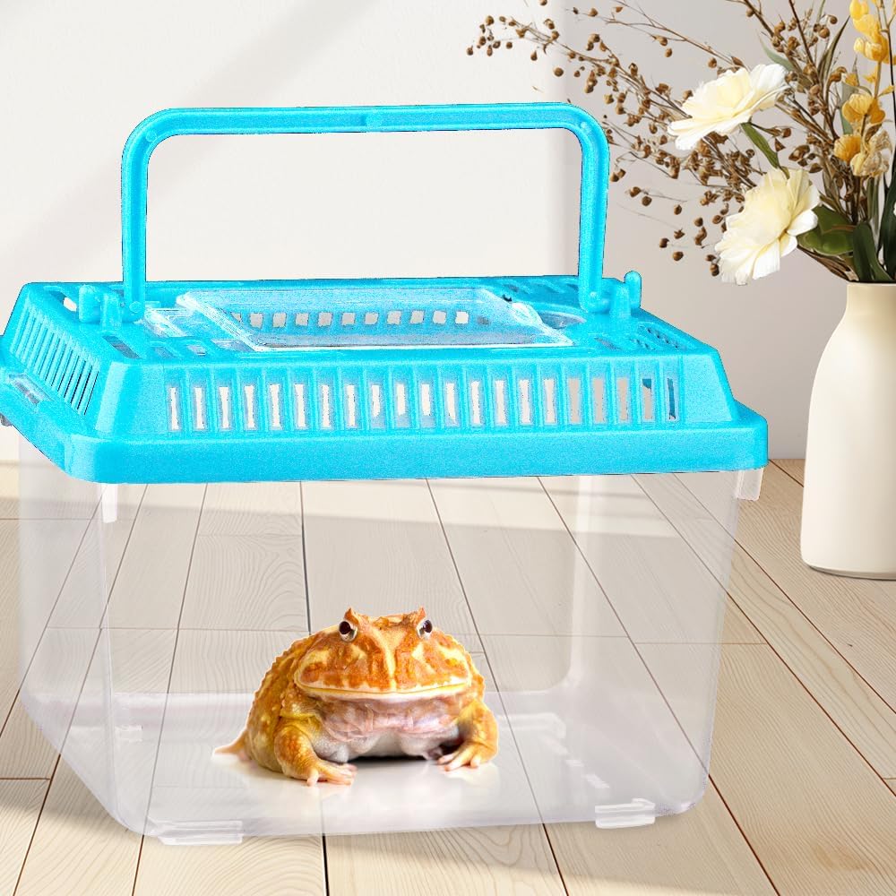 20 Pack Small Plastic Reptile Carrier Tarantula Enclosure Snake Breeding Box Hatching Container for Spider Fish Turtle Hermit Crab Bearded Dragon Lizard (5.1 x 3.5 x 3.5 Inch) - FurryFun