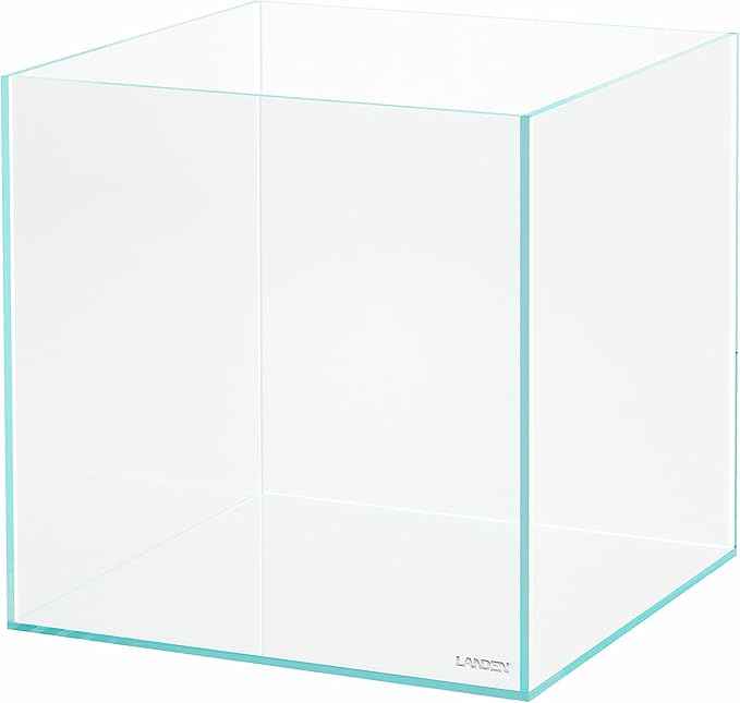 LANDEN 15.6 Gallon Cube Rimless Low Iron Aquarium Tank,15.7" L × 15.7" W × 15.7" H (40cm x 40cm x 40cm) 6mm Thickness with Nano Foam Leveling Mat Included