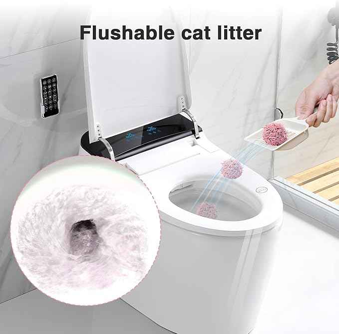 Cat Litter 12LB/2 Packs Dust-Free Clumping Tofu Cat Litter Quickly Absorb Odors Toilet Can Flush Into The Toilet Pure Natural tofu cat Litter (Peach)