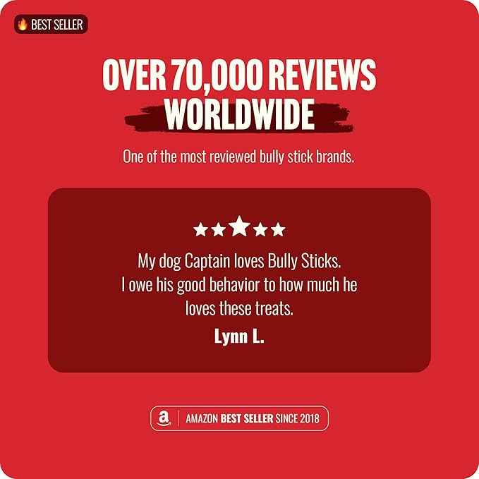 Natural Farm Collagen Dog Chews (12 Inch, 5 Pack), Odor-Free Long Lasting Bully Sticks & Rawhide Alternative Dog Treats, 95% Collagen Low Fat, High Protein – Medium & Large Dogs