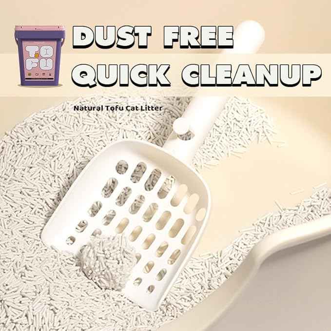 Happy&Polly Tofu Cat Litter - Clumping Flushable Cat Litter, 100% Natural Food-Grade Ingredients, Ultra Absorbent, Dust-Free, Low Tracking, Lightweight and Eco-Friendly Tofu Litter(5.5lb×3 Bag)