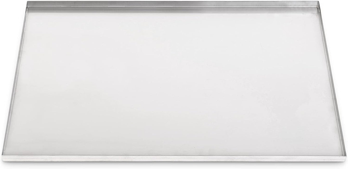 29.5" x 18.25" Metal Replacement Dog Crate Pan Chew Proof Crack Proof Pet Kennel Tray Central Dog Training Crate Pan Pet Supplies, Stainless Steel, 1" H