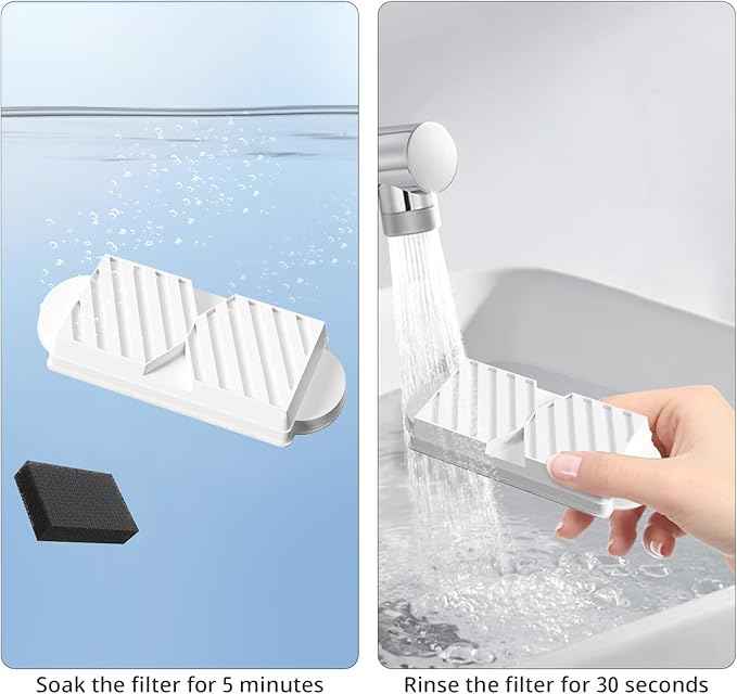 Cat Water Fountain Filters for 74oz/2.2L Ceramic Cat Water Fountain, Replacement Filters (12+12 Pack)