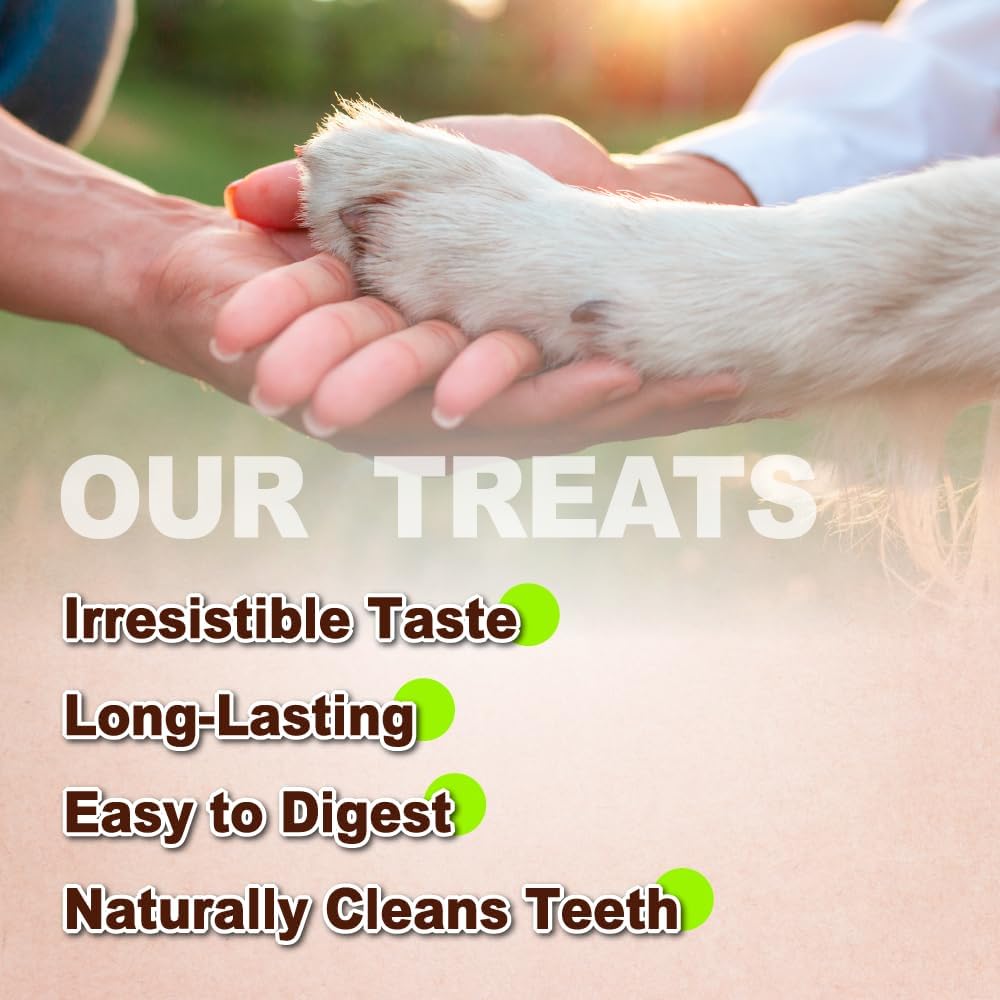 AFreschi Turkey Tendons for Dogs, USA-Sourced, Healthy Dog Treats, Rawhide-Free Puppy Chews, Long Lasting, All Natural, Hypoallergenic Dog Treats for Small Breeds, 8 oz Pack Bone (S)