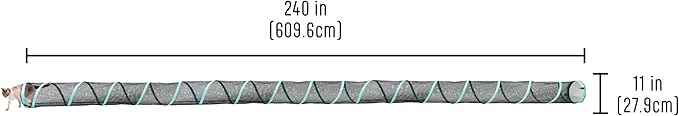 Kitty City Catio Outdoor 20' Cat Tunnel – 20‑Foot Cat‑Sized Play Tunnel, 11” Diameter, Modular Catio Connector for Cats & Small Pets