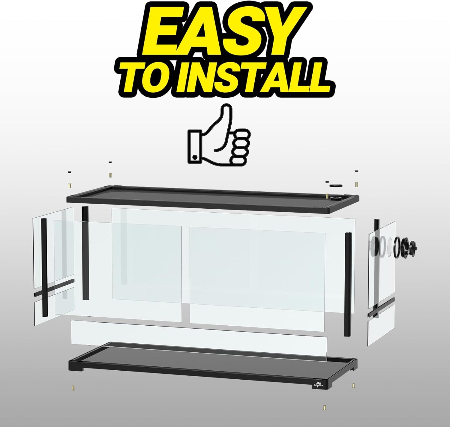 20 Gallon Reptile Tank, 30" x 12" x 12" Reptile Terrarium, Top Screen Ventilation, Sliding Door, Cable & Fogger Pass, Glass Enclosure for Bearded Dragon, Lizard, Gecko, Frog, Snake - FurryFun