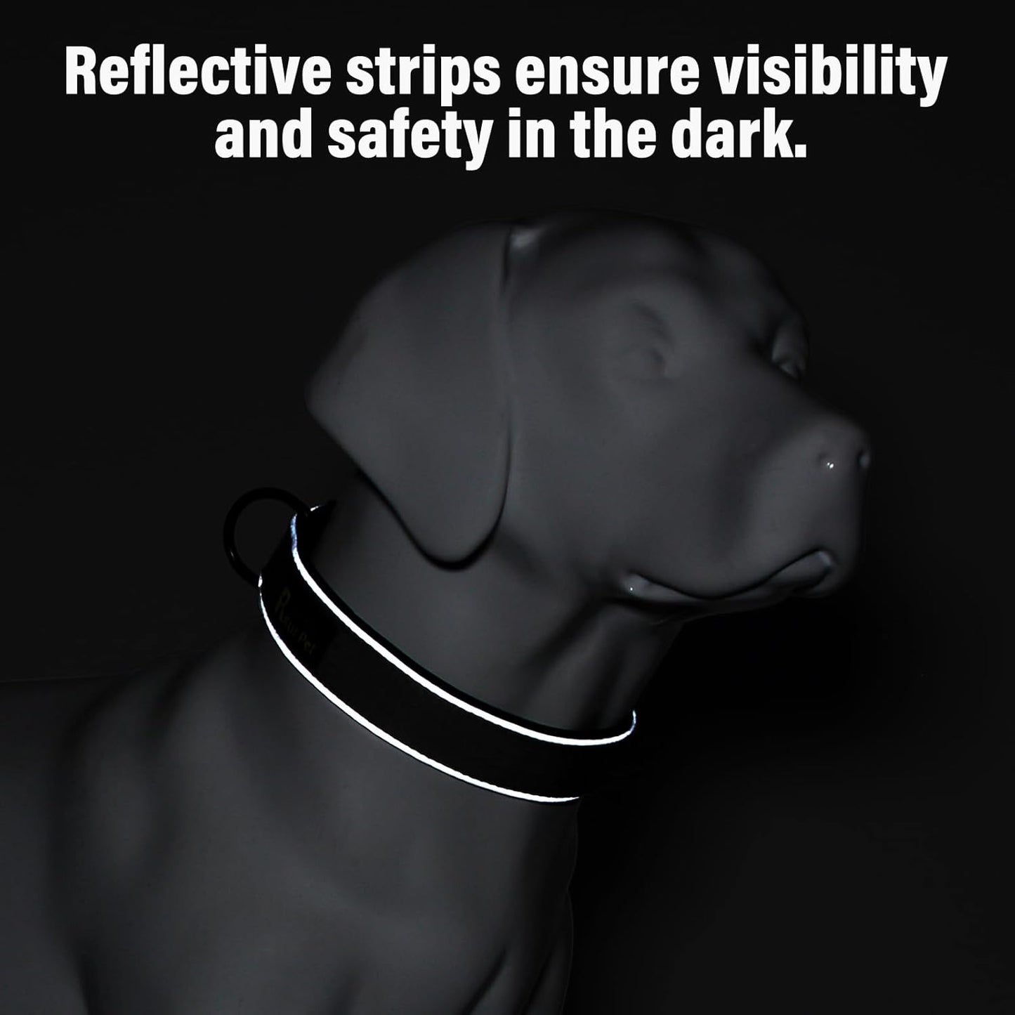 Plutus Pet Tactical Dog Collar, Reflective, Adjustable Heavy Duty Dog Collar, Soft Padded and Comfortable, for Small Medium and Large Dogs (Orange, M)